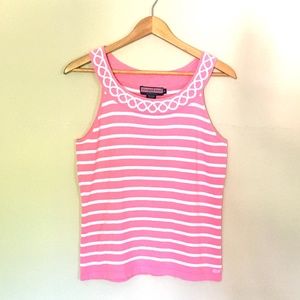 Vineyard Vines Nautical Striped Sweater Tank Top